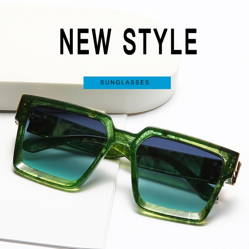 Unisex Fashionable Retro Square Shades UV400