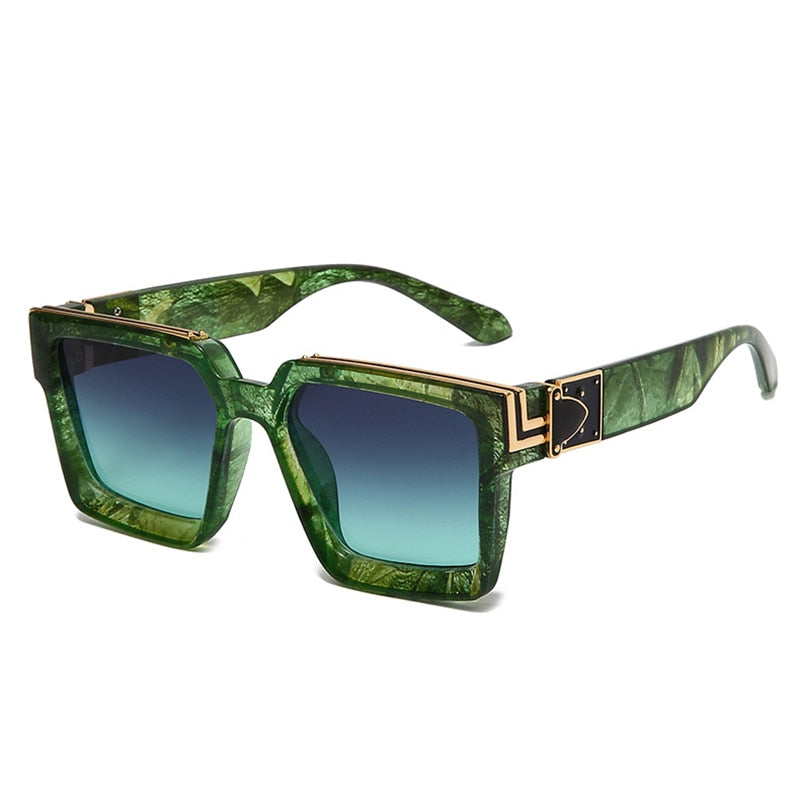 Unisex Fashionable Retro Square Shades UV400