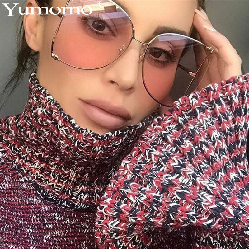 Women Clear oversized Sunglasses